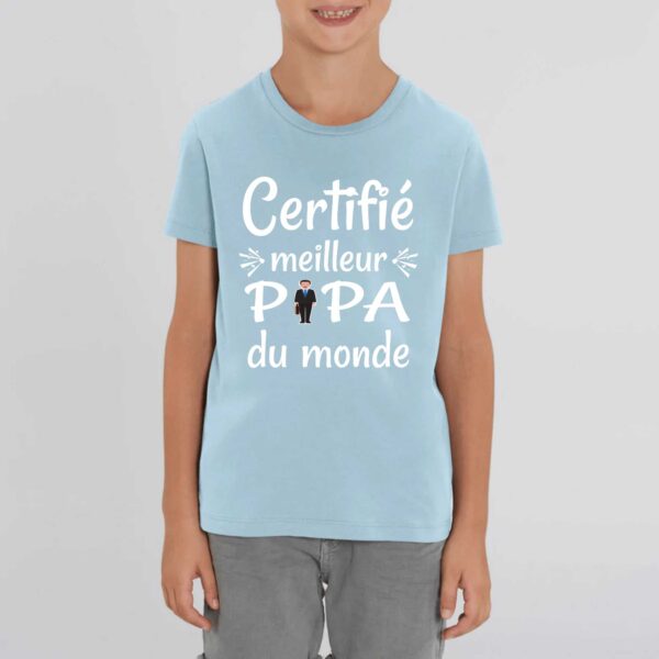 T-shirt Enfant - Coton bio - MINI CREATOR , Certifié Meilleur Papa, père du monde