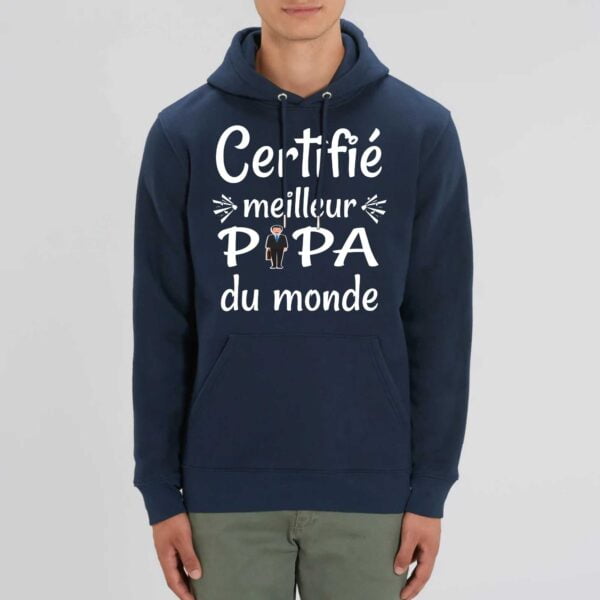 Sweat à capuche BIO Unisexe - CRUISER , Certifié Meilleur Papa, père du monde