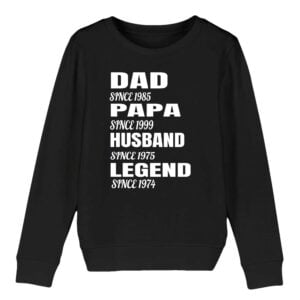 DAD since 1985 PAPA since 1999 HUSBAND since 1975 LEGEND since 1974