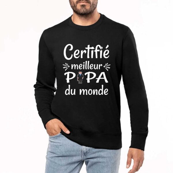 Sweat BIO Unisexe - K4025 , Certifié Meilleur Papa, père du monde