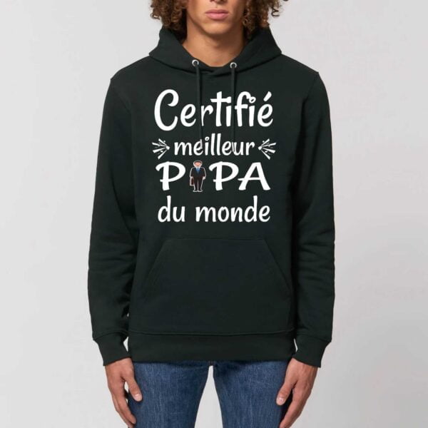 Sweat à capuche BIO Unisexe - CRUISER , Certifié Meilleur Papa, père du monde
