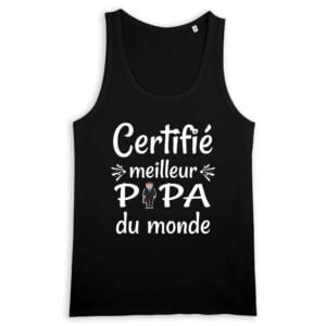 Débardeur Homme 100% coton Bio - RUNS , Meilleur Papa