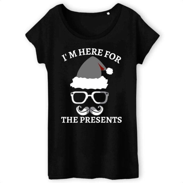 T-shirt Femme 100% Coton BIO - TW043, I'm here for the presents