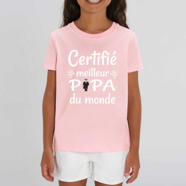 T-shirt Enfant - Coton bio - MINI CREATOR , Certifié Meilleur Papa, père du monde