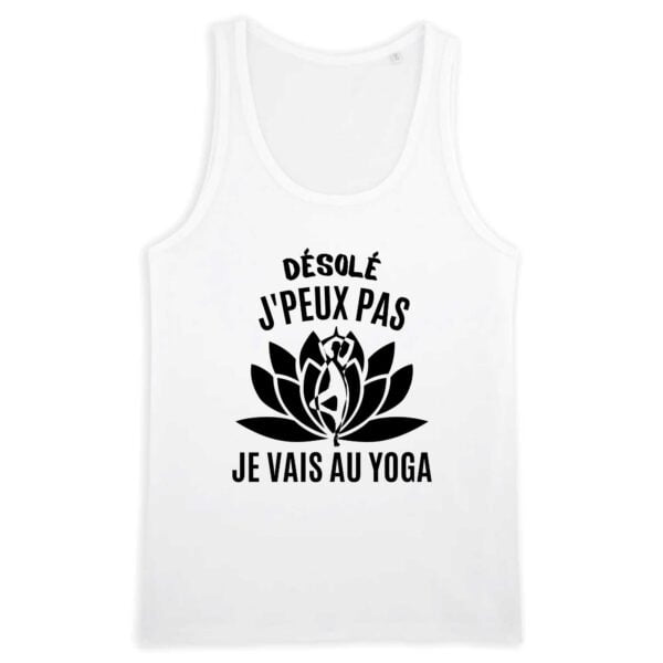 Débardeur Homme 100% coton Bio - RUNS : Désolé j'peux pas je vais au yoga