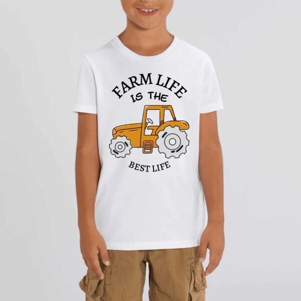 T-shirt Enfant - Coton bio - MINI CREATOR : FARM LIFE IS THE BEST LIFE
