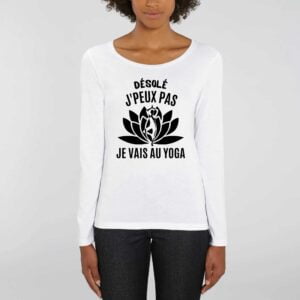 SINGER - T-shirt Femme manches longues : Désolé j'peux pas je vais au yoga