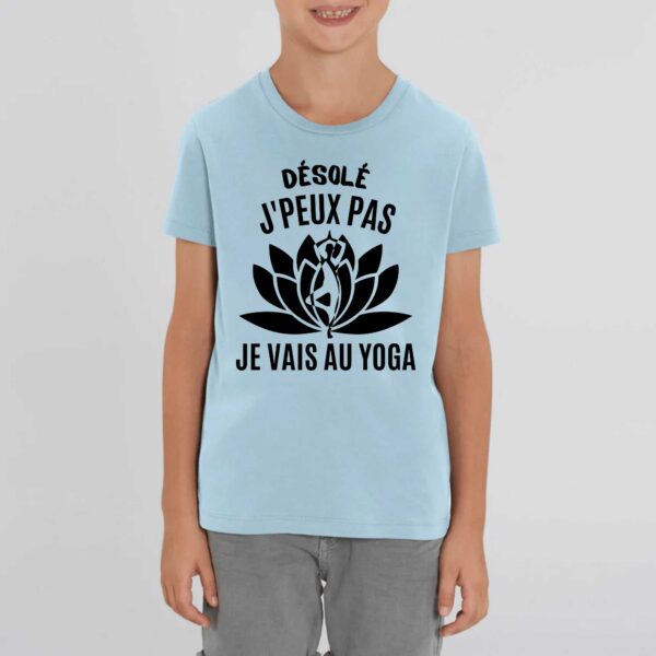 T-shirt Enfant - Coton bio - MINI CREATOR : Désolé j'peux pas je vais au yoga