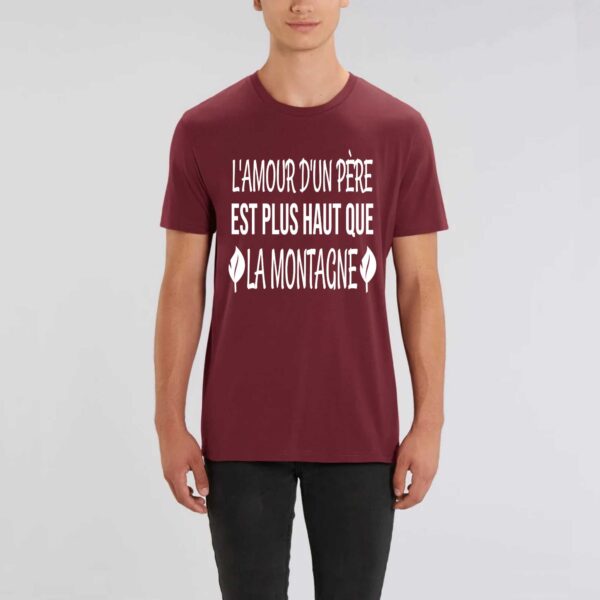 ROCKER - T-shirt Unisexe : L'AMOUR D'UN PERE EST PLUS HAUT QUE LA MONTAGNE