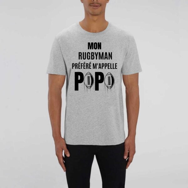 T-shirt Unisexe - Coton BIO - CREATOR : MON RUGBYMAN PREFERE M'APPELLE PAPA
