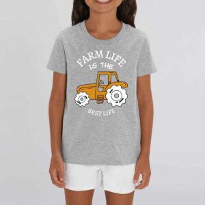 T-shirt Enfant - Coton bio - MINI CREATOR : FARM LIFE IS THE BEST LIFE