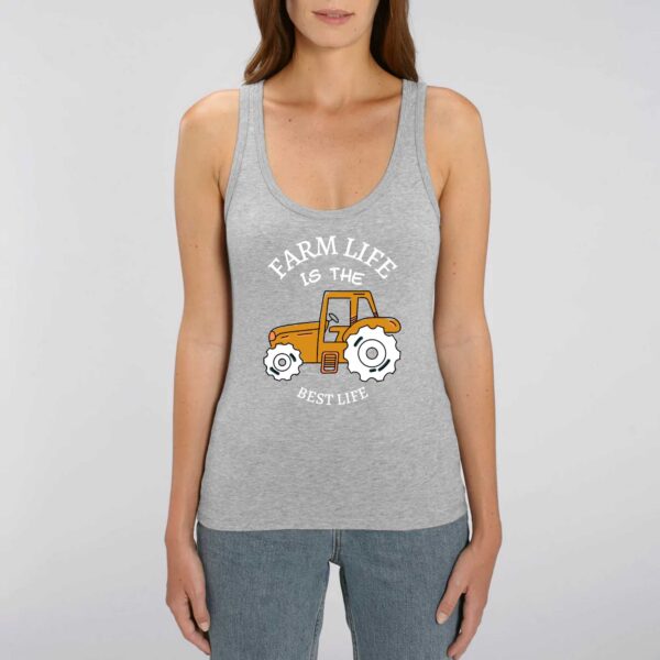 Débardeur Femme 100% coton Bio - DREAMER : FARM LIFE IS THE BEST LIFE