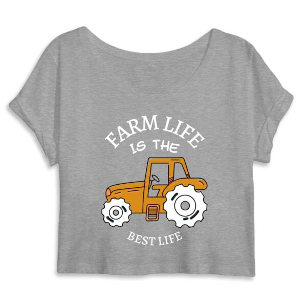 Crop Top Femme 100% Coton BIO - Mantis : FARM LIFE IS THE BEST LIFE