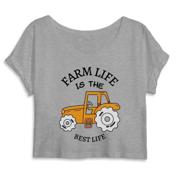 Crop Top Femme 100% Coton BIO - Mantis : FARM LIFE IS THE BEST LIFE