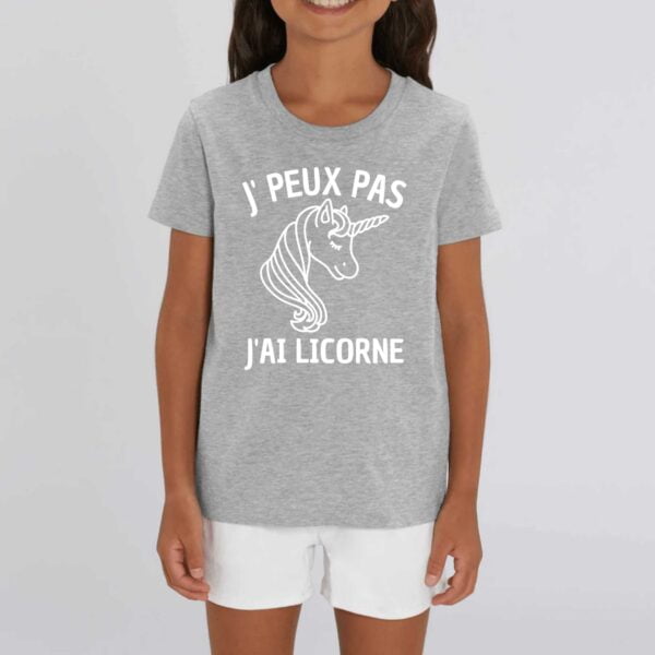 T-shirt Enfant - Coton bio - MINI CREATOR : J'PEUX PAS J'AI LICORNE