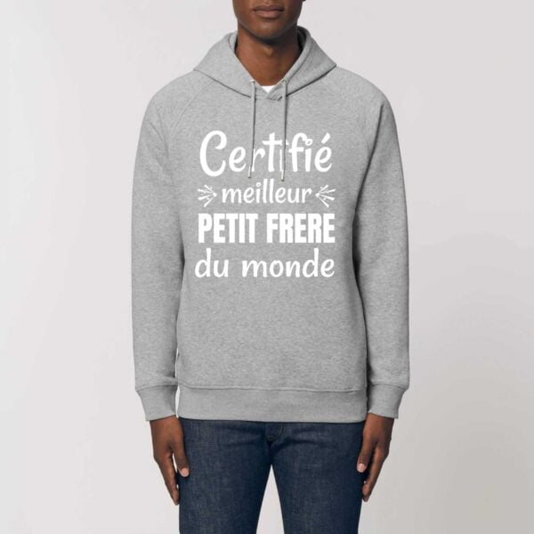 Sweat à capuche BIO Unisexe - SIDER : Certifié meilleur petit frère du monde