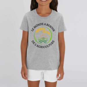 T-shirt Enfant - Coton bio - MINI CREATOR : LE MONDE A BESOIN DE L'AGRICULTURE