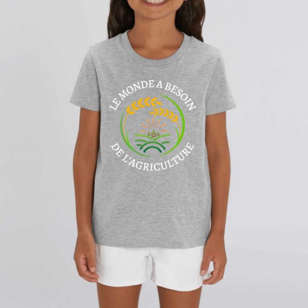 T-shirt Enfant - Coton bio - MINI CREATOR : LE MONDE A BESOIN DE L'AGRICULTURE