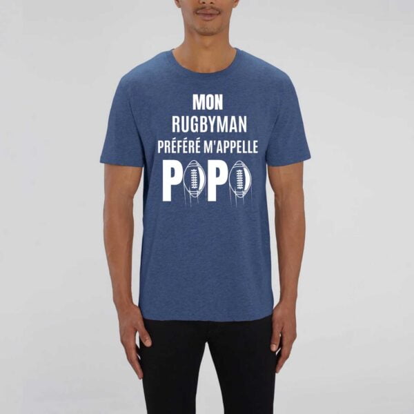 ROCKER - T-shirt Unisexe : MON RUGBYMAN PREFERE M'APPELLE PAPA