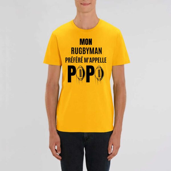 T-shirt Unisexe - Coton BIO - CREATOR : MON RUGBYMAN PREFERE M'APPELLE PAPA