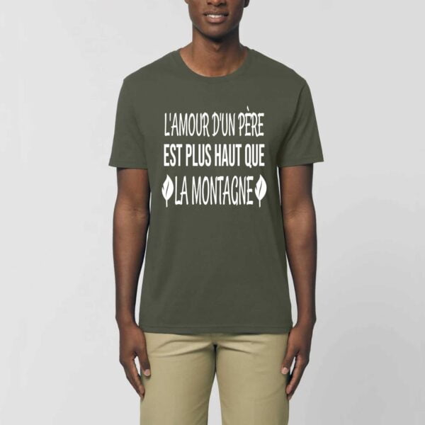 ROCKER - T-shirt Unisexe : L'AMOUR D'UN PERE EST PLUS HAUT QUE LA MONTAGNE