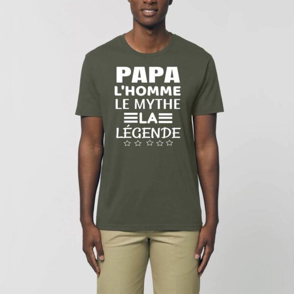 ROCKER - T-shirt Unisexe : PAPA L`HOMME LE MYTHE LA LEGENDE