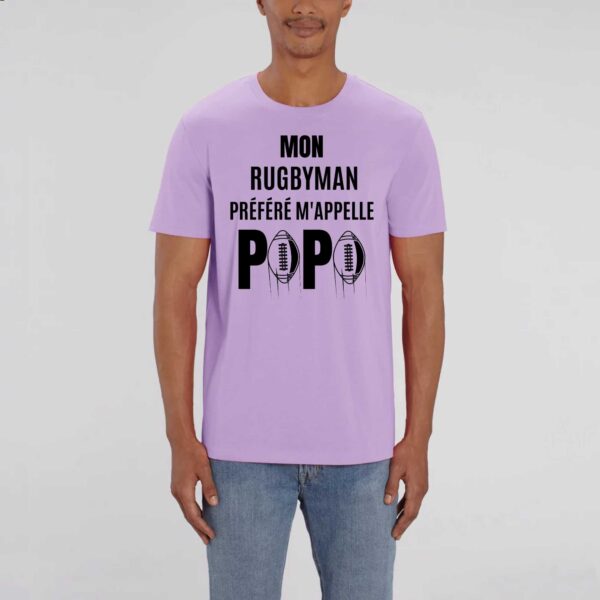 T-shirt Unisexe - Coton BIO - CREATOR : MON RUGBYMAN PREFERE M'APPELLE PAPA