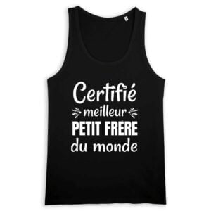 Débardeur Homme 100% coton Bio - RUNS : Certifié meilleur petit frère du monde