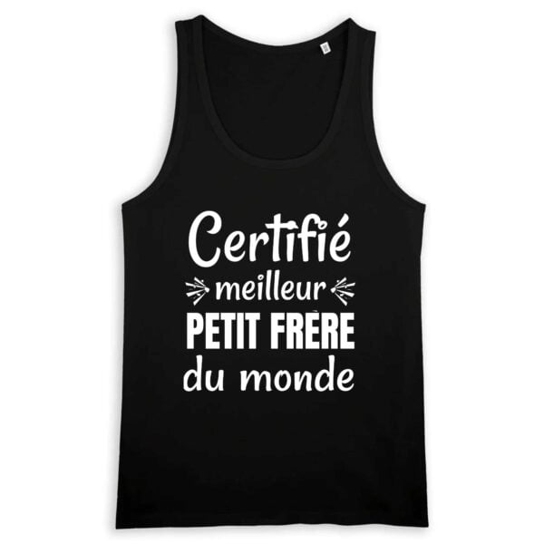 Débardeur Homme 100% coton Bio - RUNS : Certifié meilleur petit frère du monde