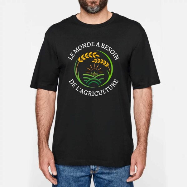 NS301 - T-shirt Urbain Oversize : LE MONDE A BESOIN DE L'AGRICULTURE