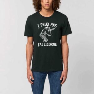 ROCKER - T-shirt Unisexe : J'PEUX PAS J'AI LICORNE