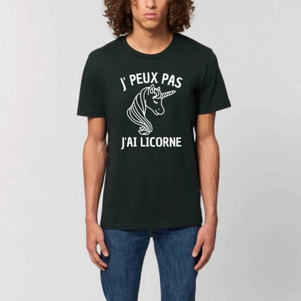 ROCKER - T-shirt Unisexe : J'PEUX PAS J'AI LICORNE