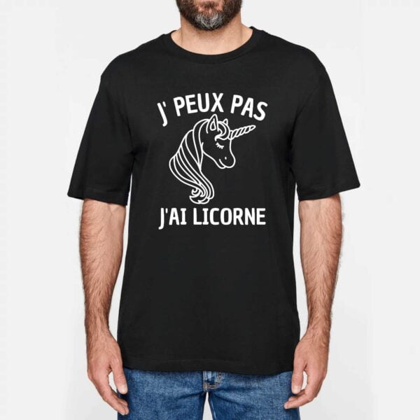 NS301 - T-shirt Urbain Oversize : J'PEUX PAS J'AI LICORNE