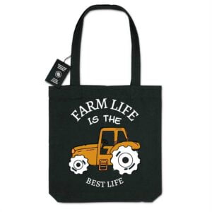 Totebag - BIO - 100% recyclé : FARM LIFE IS THE BEST LIFE