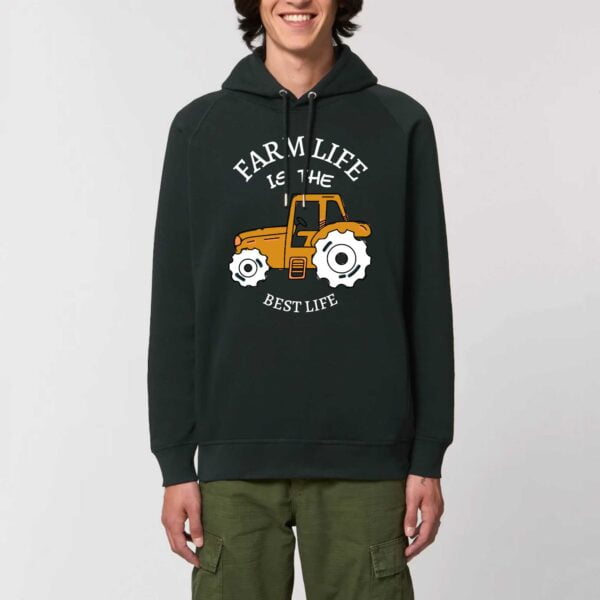 Sweat à capuche BIO Unisexe - SIDER : FARM LIFE IS THE BEST LIFE