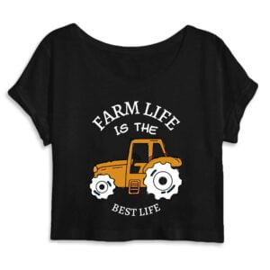 Crop Top Femme 100% Coton BIO - Mantis : FARM LIFE IS THE BEST LIFE