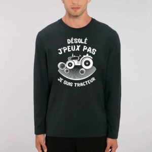 SHUFFLER - T-shirt manches longues : Désolé J'peux pas je suis tracteur