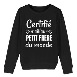 Sweat-shirt Enfant Bio - MINI CHANGER : Certifié meilleur petit frère du monde