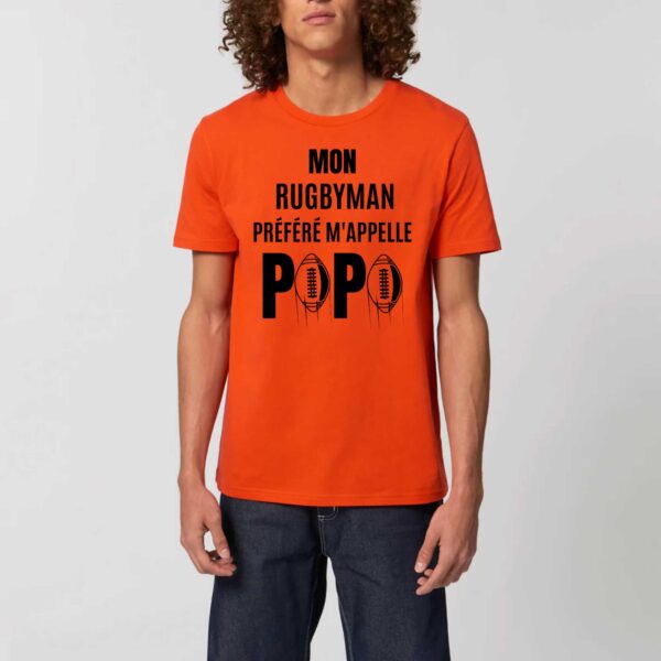 T-shirt Unisexe - Coton BIO - CREATOR : MON RUGBYMAN PREFERE M'APPELLE PAPA