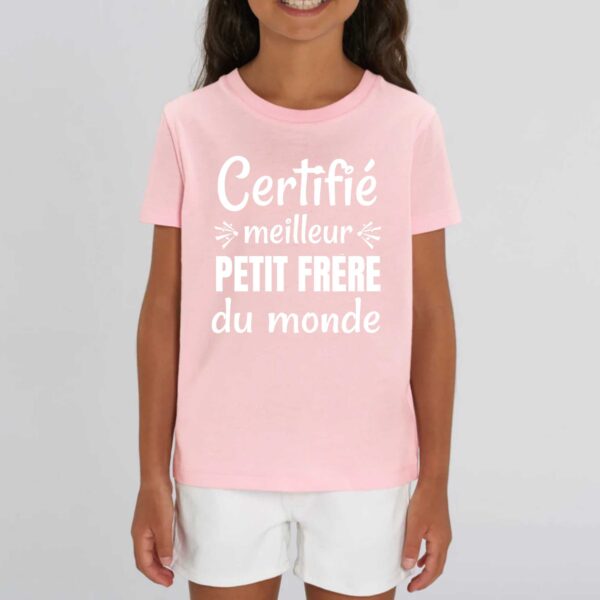 T-shirt Enfant - Coton bio - MINI CREATOR : Certifié meilleur petit frère du monde