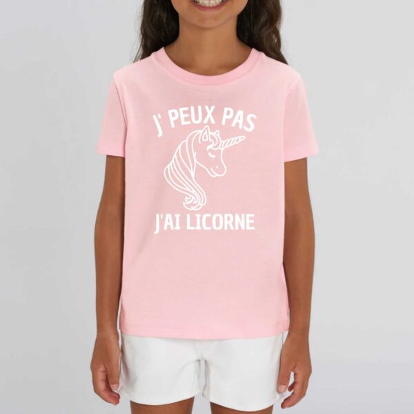 T-shirt Enfant - Coton bio - MINI CREATOR : J'PEUX PAS J'AI LICORNE