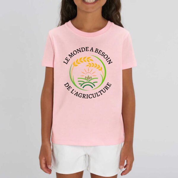 T-shirt Enfant - Coton bio - MINI CREATOR : LE MONDE A BESOIN DE L'AGRICULTURE