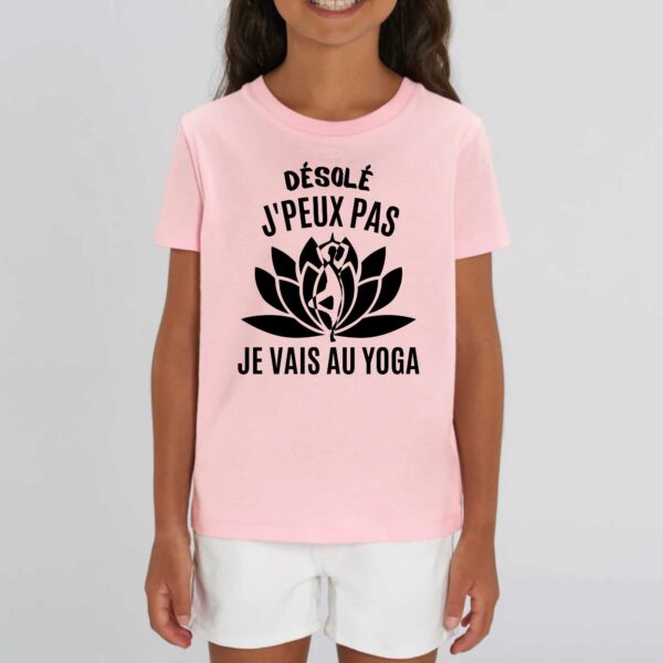 T-shirt Enfant - Coton bio - MINI CREATOR : Désolé j'peux pas je vais au yoga