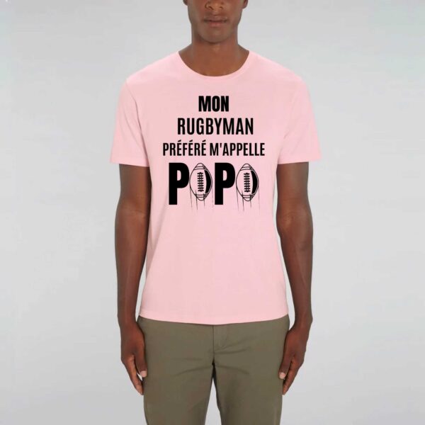 T-shirt Unisexe - Coton BIO - CREATOR : MON RUGBYMAN PREFERE M'APPELLE PAPA