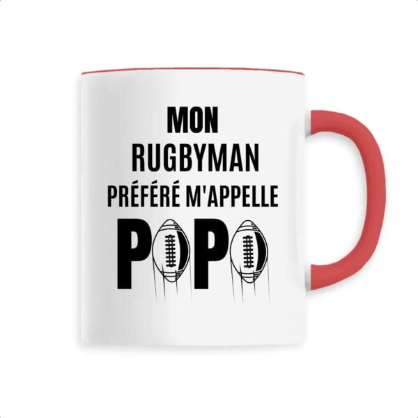 Mug céramique : MON RUGBYMAN PREFERE M4APPELLE PAPA