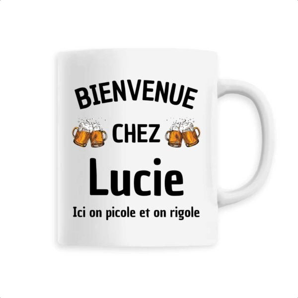 Mug céramique BIENVENUE XHES Lucie Ici on picole et on rigole