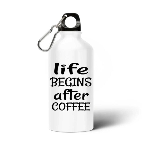 Gourde / Bouteille en aluminium Life begins after coffee