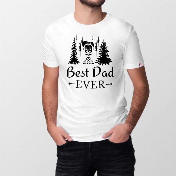 T-shirt Homme Made in France 100% Coton BIO : Best dad ever