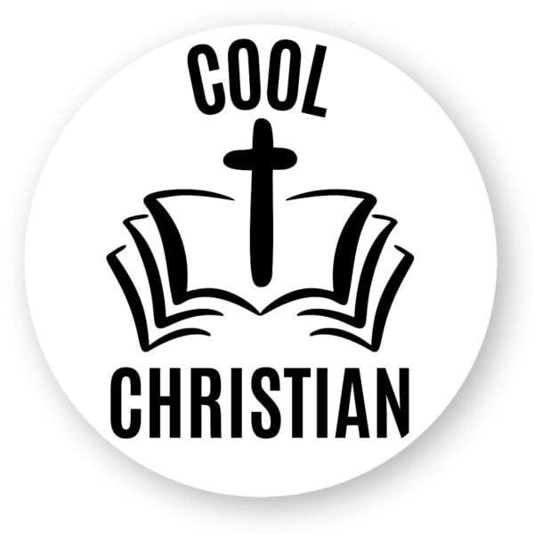 Sticker découpe ronde - 1 pièce : COOL CHRISTIAN