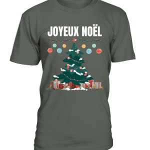 T-Shirt col rond unisexe Joyeux Noel : un cadeau parfait pour tous les âges